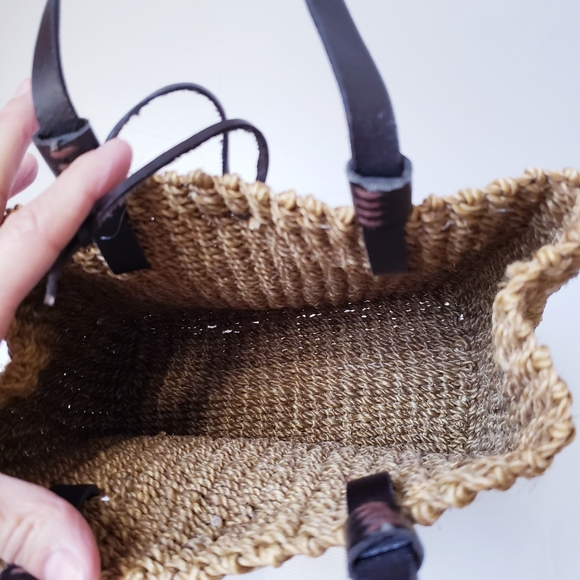 Vintage Straw Tan Mini Handbag - Picture 6 of 15